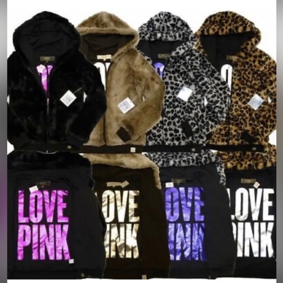 EXCLUSIVE: VS PINK Faux Fur Bomber Jacket 🐆 From Fashion Show RUNWAY! - Picture 2 of 16